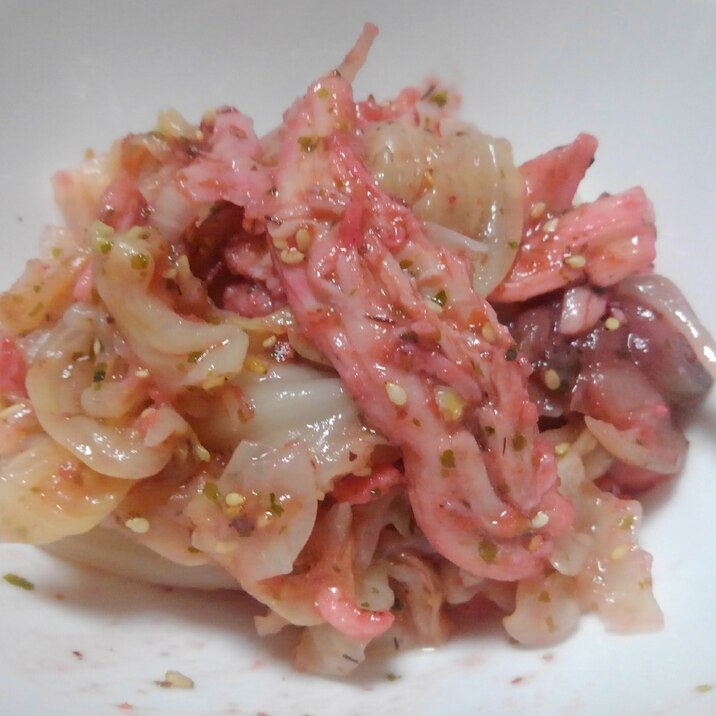 鶏ささみとキャベツの梅肉あえ